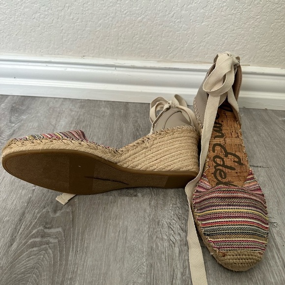 Sam Edelman Patsy Wrap Tie Ankle Espadrilles Size 10 - Picture 3 of 10